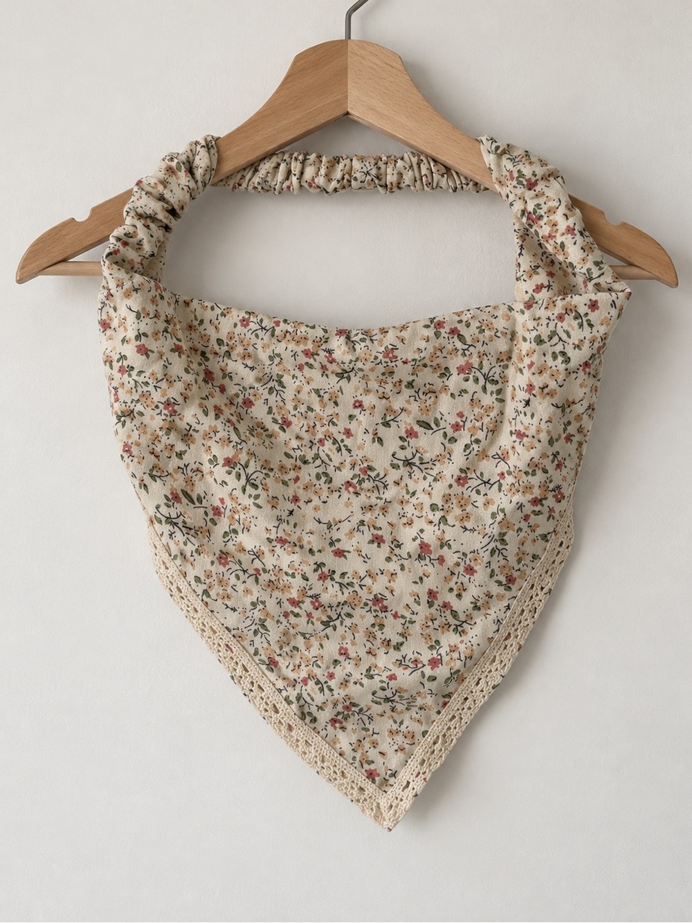 Floral Cream Bandana Headscarf